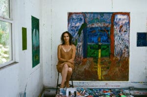 Mimi Lauter in her studio