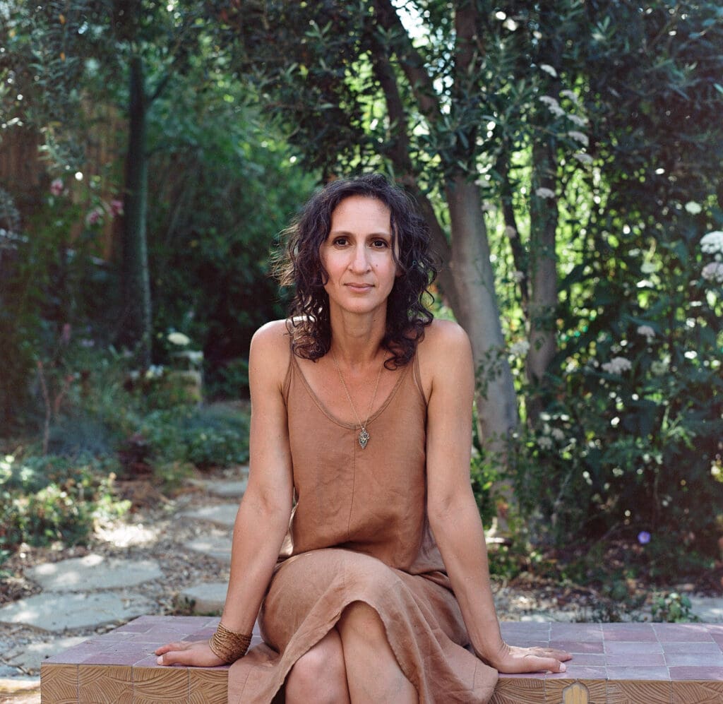 Mimi Lauter at her garden